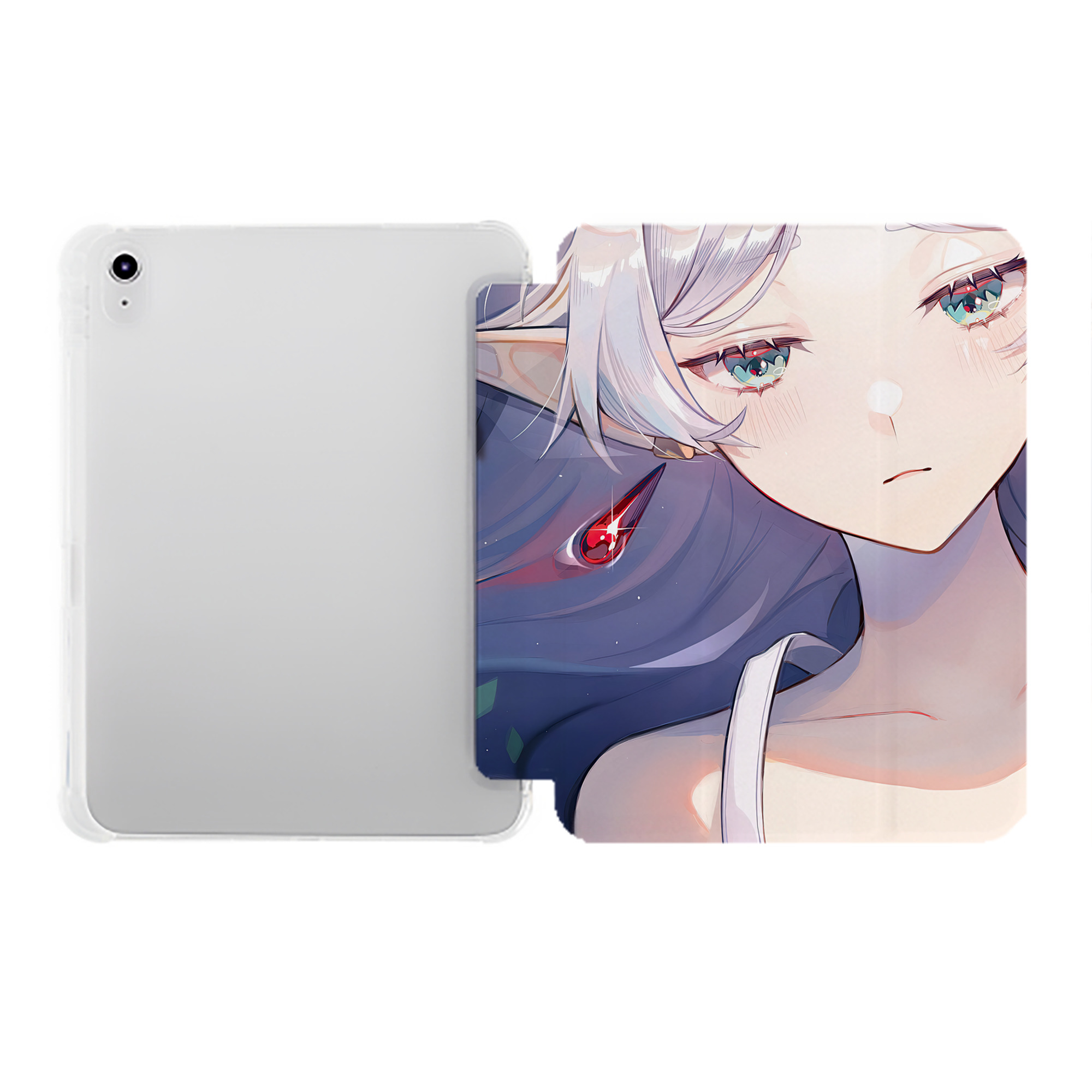 （画像用） 葬送のフリーレン Frieren IPad ケース ペン収納付き 三つ折りスタンド PUレザー×シリコン 対応機種9.5/10.5/10.9インチ